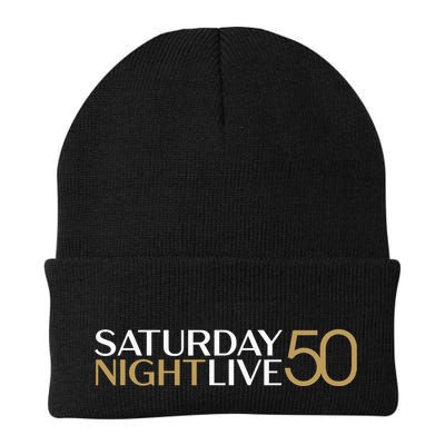 S.N.L S.A.T.U.R.D.A.Y N.I.G.H.T Live 50 White And Gold Beanie