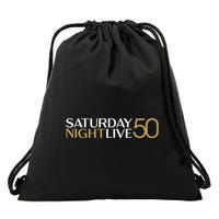 S.N.L S.A.T.U.R.D.A.Y N.I.G.H.T Live 50 White And Gold Drawstring Bag