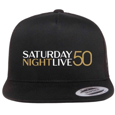 S.N.L S.A.T.U.R.D.A.Y N.I.G.H.T Live 50 White And Gold Flatbill Hat