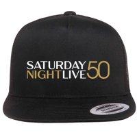 S.N.L S.A.T.U.R.D.A.Y N.I.G.H.T Live 50 White And Gold Flatbill Hat