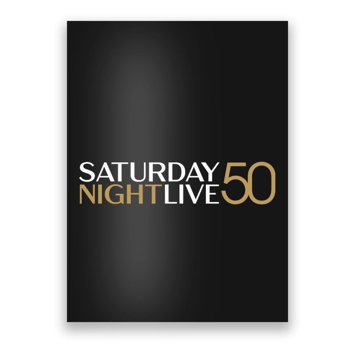 S.N.L S.A.T.U.R.D.A.Y N.I.G.H.T Live 50 White And Gold Poster