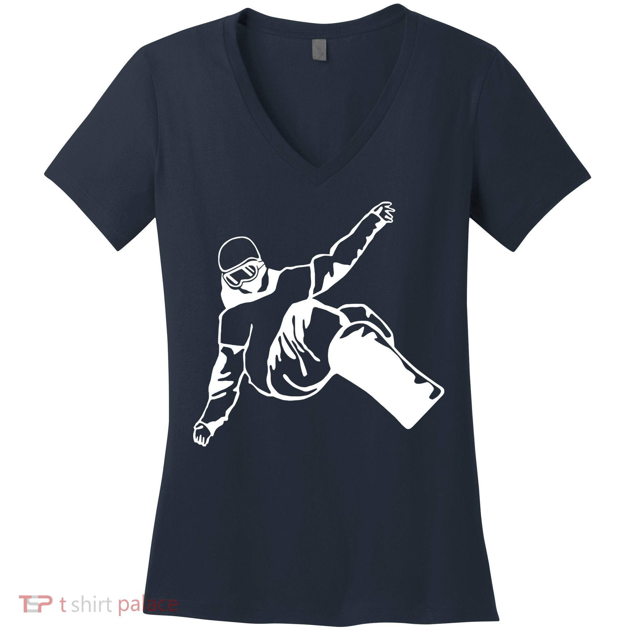Snowboard Women's V-Neck T-Shirt