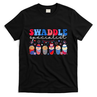 Swaddle Specialist Nicu L&D Mother Baby Nurse 4th Of July T-Shirt