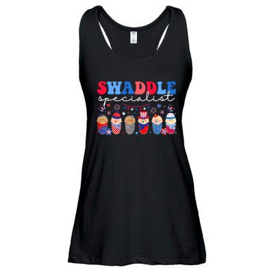 Swaddle Specialist Nicu L&D Mother Baby Nurse 4th Of July Ladies Essential Flowy Tank