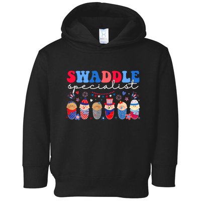 Swaddle Specialist Nicu L&D Mother Baby Nurse 4th Of July Toddler Hoodie