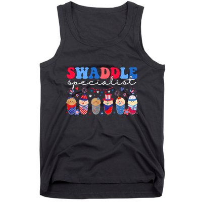 Swaddle Specialist Nicu L&D Mother Baby Nurse 4th Of July Tank Top