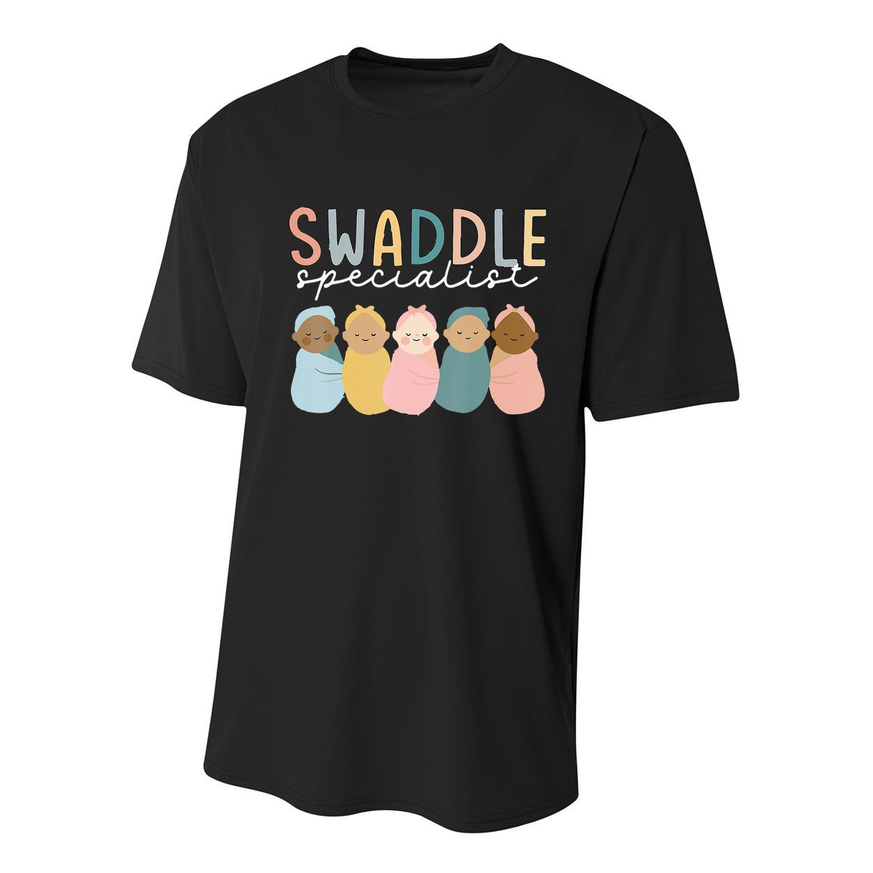 Swaddle Specialist NICU Mother Baby Nurse Tech Neonatal ICU Youth Performance Sprint T-Shirt