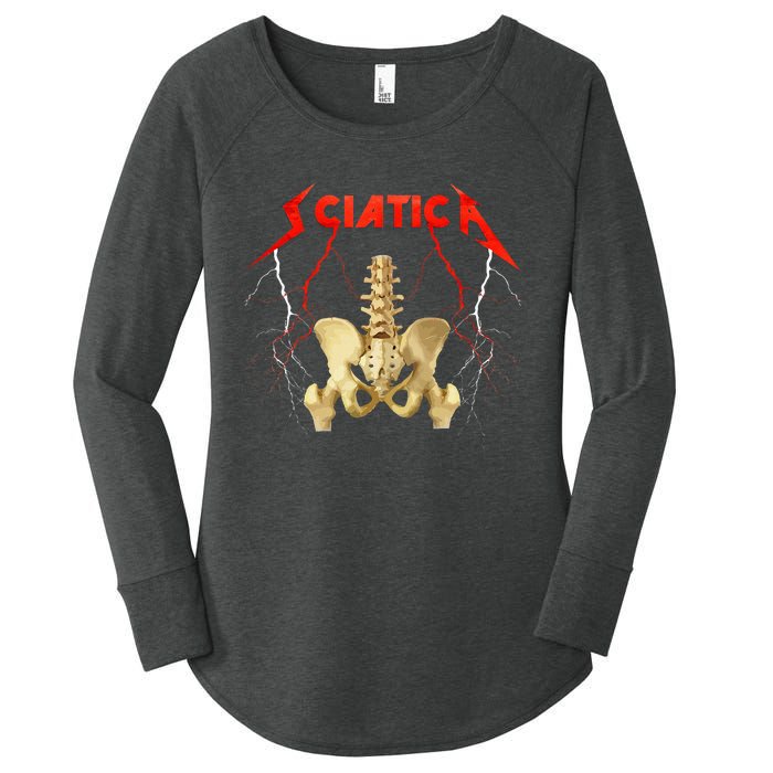 Sciatica Skeleton Nerve Rock Musician Humor Women's Perfect Tri Tunic Long Sleeve Shirt