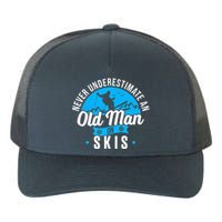 Skiing Skier Never Underestimate An Old Man On Skis Premium Yupoong Adult 5-Panel Trucker Hat