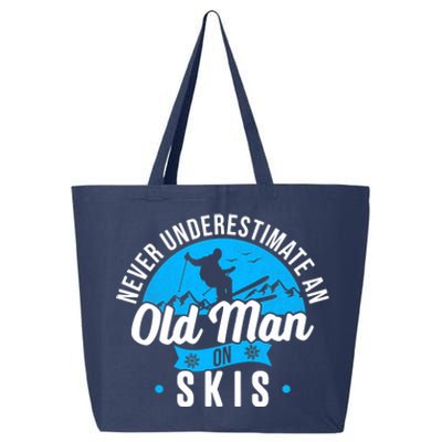 Skiing Skier Never Underestimate An Old Man On Skis Premium 25L Jumbo Tote