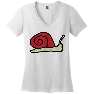 Snail Women's V-Neck T-Shirt