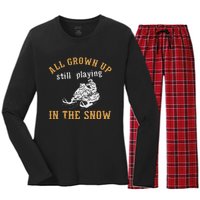 Snowmobile Women's Long Sleeve Flannel Pajama Set 