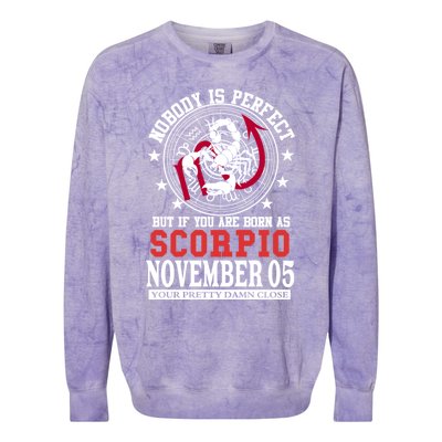 Scorpio Sign November 05 Zodiac Astrology Star Horoscope Cute Gift Colorblast Crewneck Sweatshirt