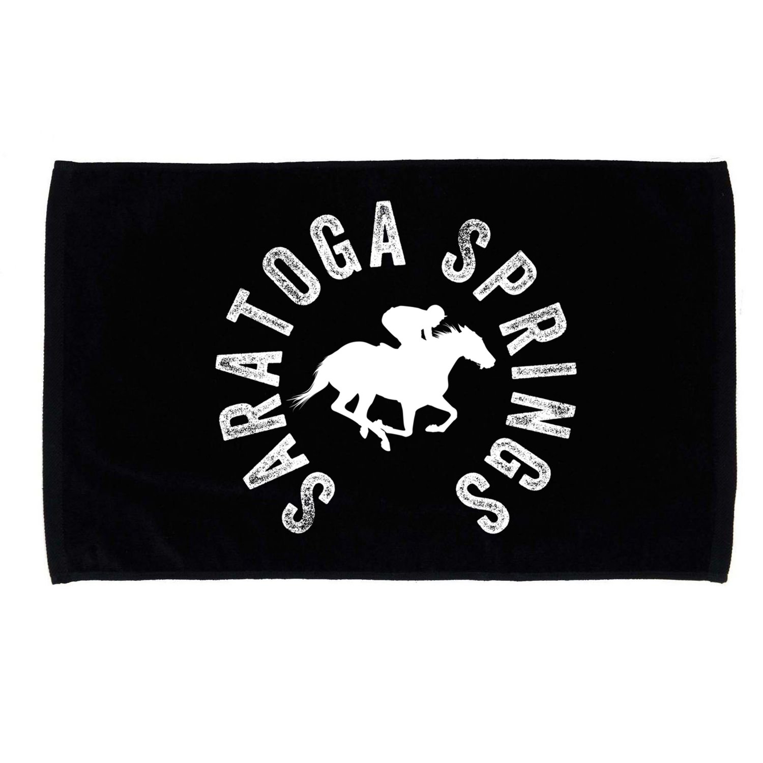 Saratoga Springs New York Horse Racing Jockey Funny Gift Microfiber Hand Towel