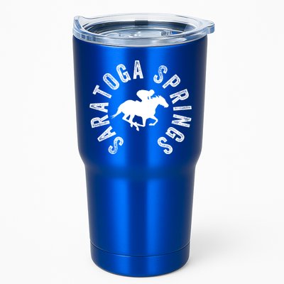 Saratoga Springs New York Horse Racing Jockey Funny Gift Tumbler