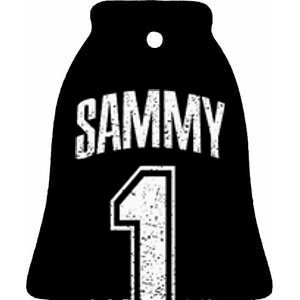 Sammy Supporter Number 1 Greatest Fan Ceramic Bell Ornament