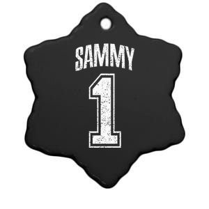 Sammy Supporter Number 1 Greatest Fan Ceramic Star Ornament