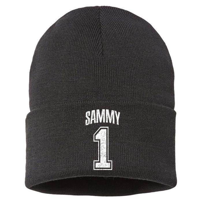 Sammy Supporter Number 1 Greatest Fan Sustainable Knit Beanie