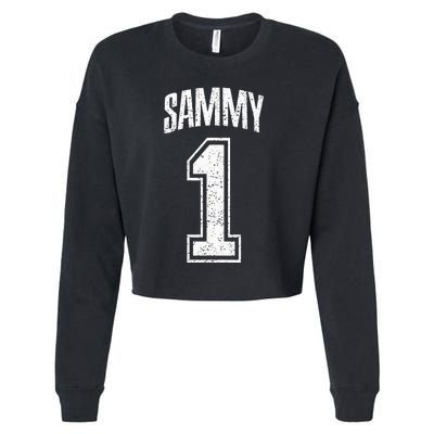 Sammy Supporter Number 1 Greatest Fan Cropped Pullover Crew