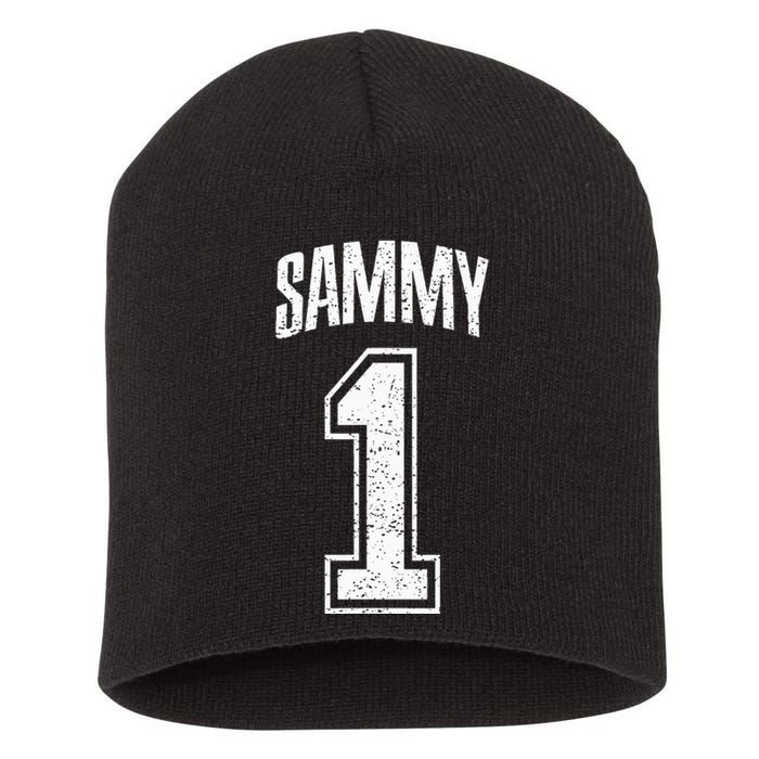 Sammy Supporter Number 1 Greatest Fan Short Acrylic Beanie