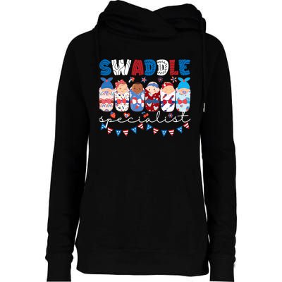 Swaddle Specialist Nicu Mother Baby Nurse 4th Of July Usa Womens Funnel Neck Pullover Hood