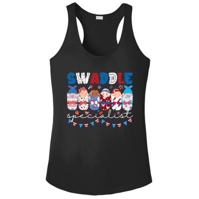 Swaddle Specialist Nicu Mother Baby Nurse 4th Of July Usa Ladies PosiCharge Competitor Racerback Tank