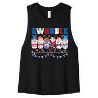 Swaddle Specialist Nicu Mother Baby Nurse 4th Of July Usa Women's Racerback Cropped Tank