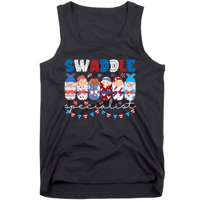 Swaddle Specialist Nicu Mother Baby Nurse 4th Of July Usa Tank Top