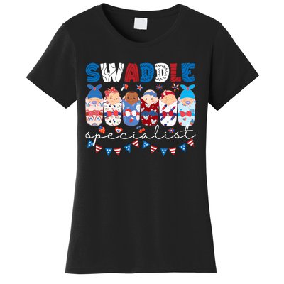 Swaddle Specialist Nicu Mother Baby Nurse 4th Of July Usa Women's T-Shirt