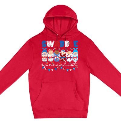 Swaddle Specialist Nicu Mother Baby Nurse 4th Of July Usa Premium Pullover Hoodie