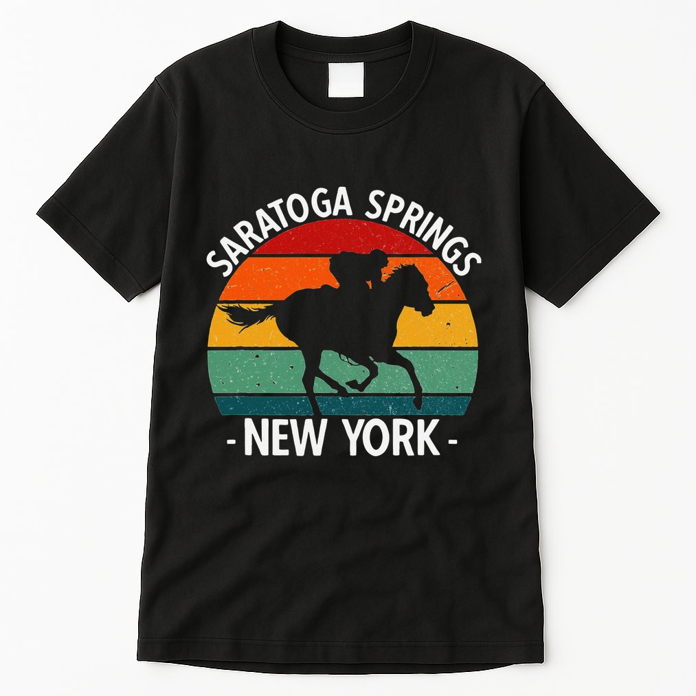 Saratoga Springs New York Toga Horse Racing Tall T-Shirt