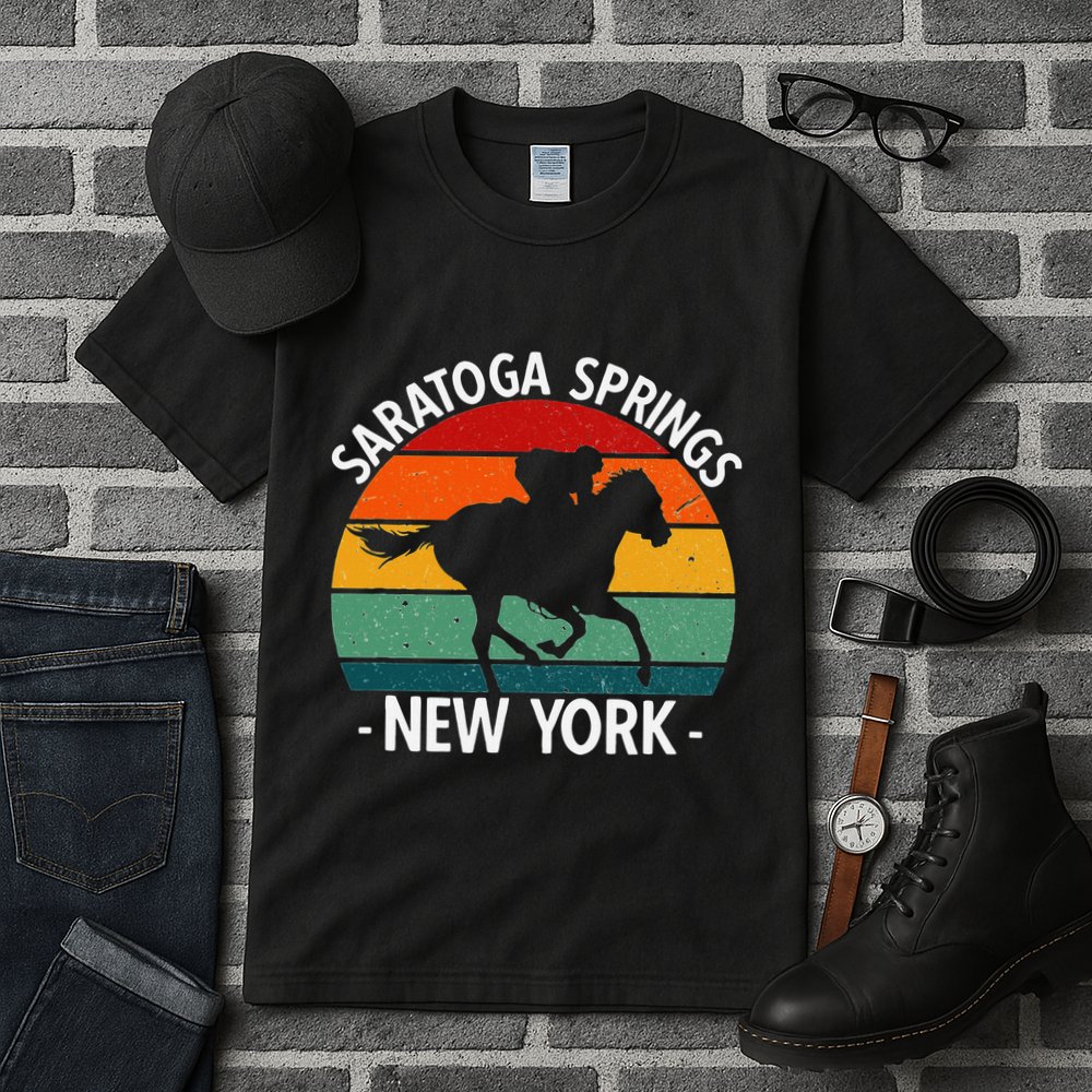 Saratoga Springs New York Toga Horse Racing Tall T-Shirt