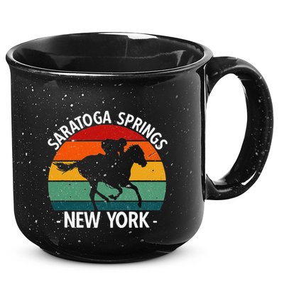 Saratoga Springs New York Toga Horse Racing 15oz Campfire Ceramic Mug