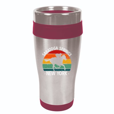 Saratoga Springs New York Toga Horse Racing 16oz Travel Tumbler