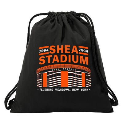 Shea Stadium New York Retro Baseball Park Vintage Old School Drawstring Bag