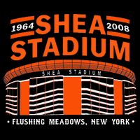 Shea Stadium New York Retro Baseball Park Vintage Old School Womens T-Shirt