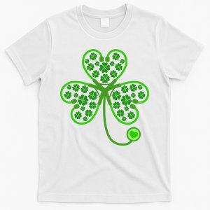 Shamrock Stethoscope Nurse St Patricks Day T-Shirt