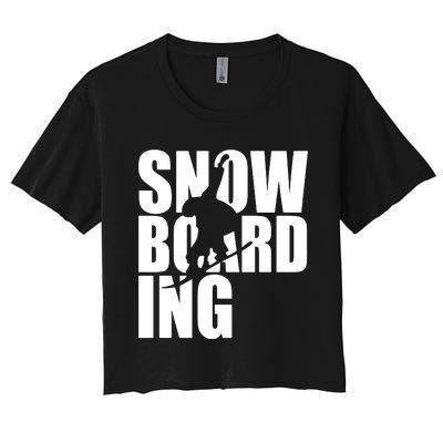 Snowboarding Women's Crop Top Tee