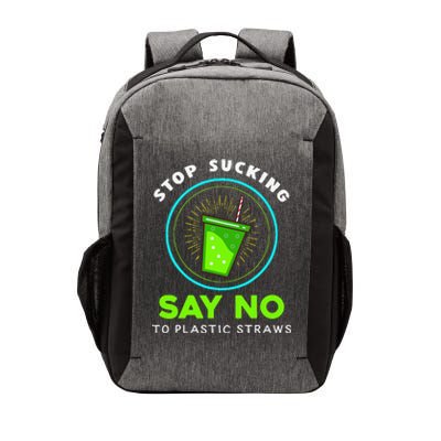 Stop Sucking No Plastic Straws Earth Day Vector Backpack