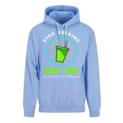 Stop Sucking No Plastic Straws Earth Day Unisex Surf Hoodie