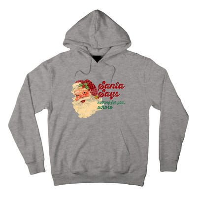 Santa Says Nothing For You Whore Tall Hoodie