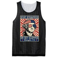 Stay Strapped Or Get Clapped George Washington Mesh Reversible Basketball Jersey Tank