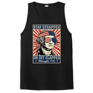 Stay Strapped Or Get Clapped George Washington PosiCharge Competitor Tank