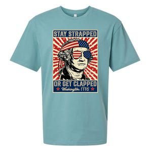 Stay Strapped Or Get Clapped George Washington Sueded Cloud Jersey T-Shirt