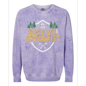 Survival Specialist Outdoor Bushcraft Survival Colorblast Crewneck Sweatshirt