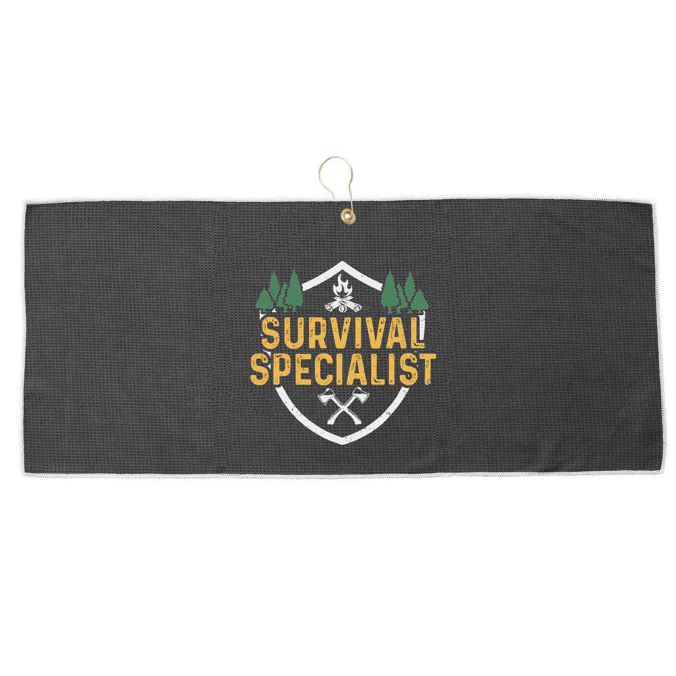 Survival Specialist Outdoor Bushcraft Survival Large Microfiber Waffle Golf Towel