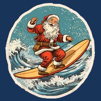 Surfing Santa On Surfboard Christmas In July Summer Surf Cool Comfort Performance Bucket Hat