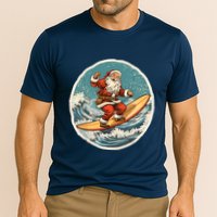 Surfing Santa On Surfboard Christmas In July Summer Surf Performance Shirt