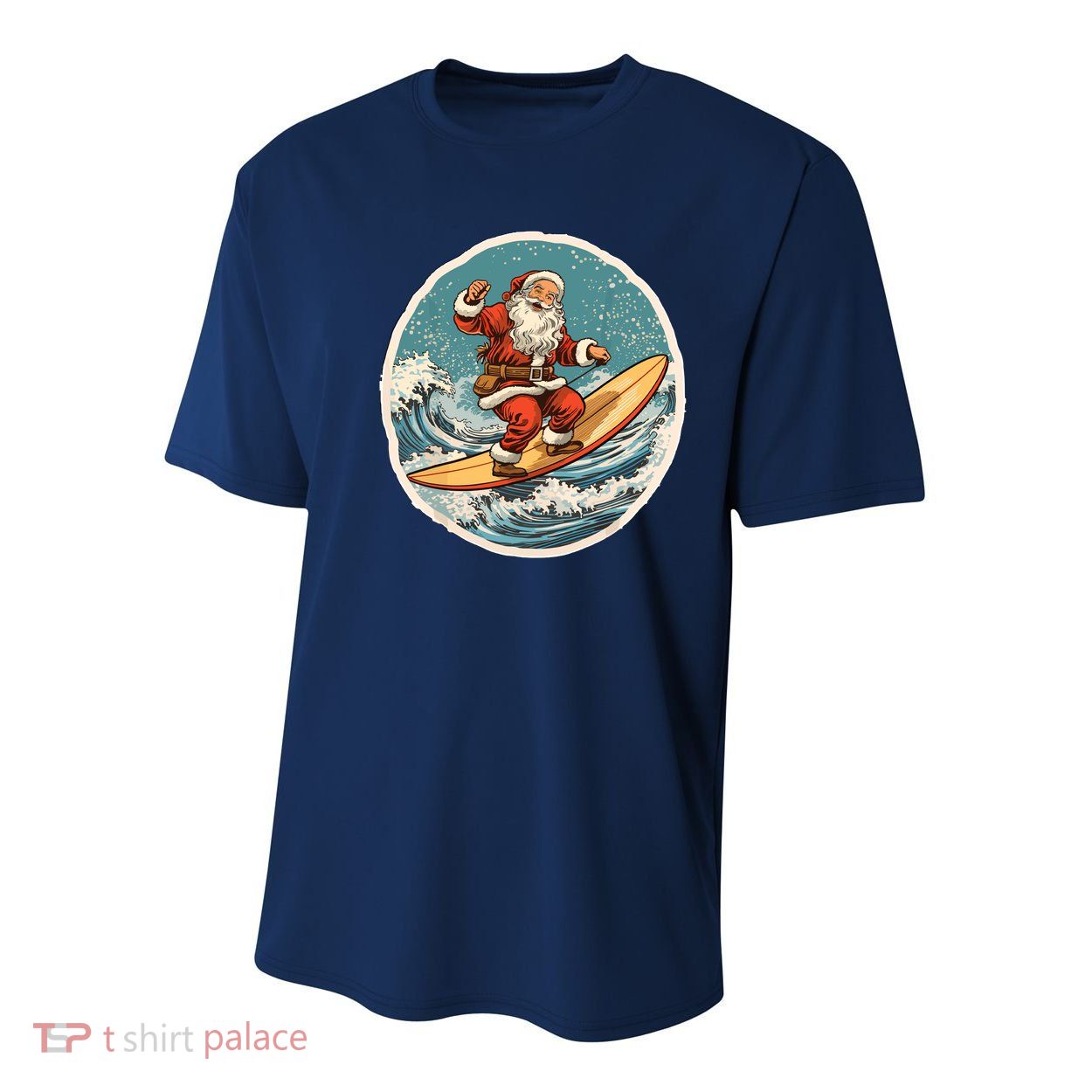 Surfing Santa On Surfboard Christmas In July Summer Surf Youth Performance Sprint T-Shirt