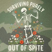 Skeleton Surviving Out Of Spite Alive Out Of Spite Legacy Tie Dye Trucker Hat